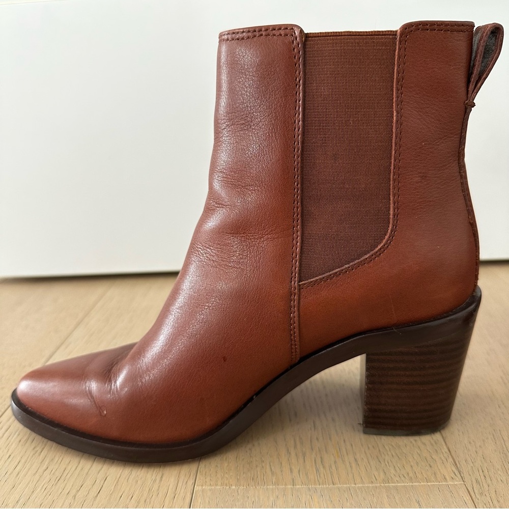 Madewell Elspeth Chelsea Heel Boot | Apple Butter Medium Brown Preloved - Picture 12 of 13